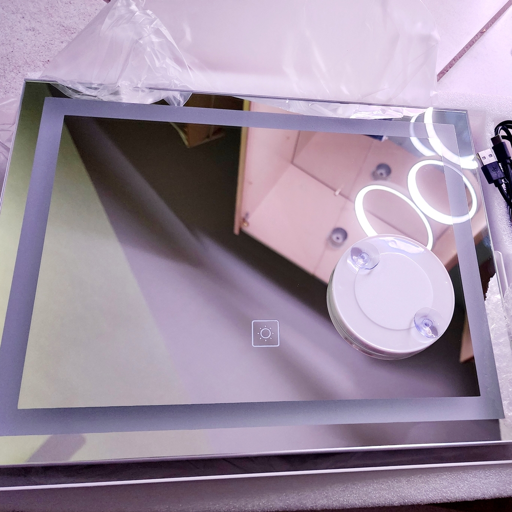 New 14" White LED DeskTop Vanity Mirror Set includes 15X Magnified Circle Mirror - Picture 11 of 13